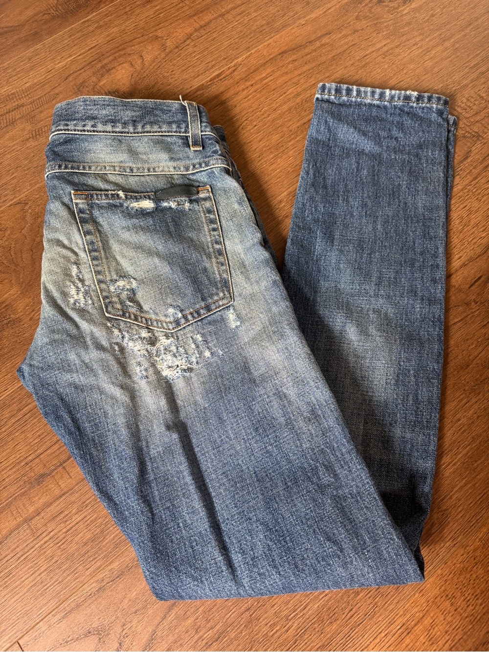 Dolce & Gabbana Men's Distressed Blue Jeans - Classic Slim Fit IT 46 - Picture 4 of 9